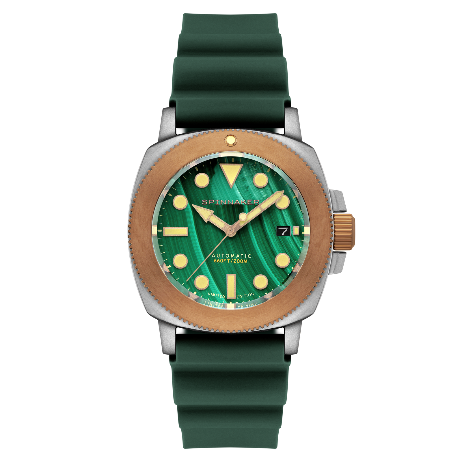 Hull Titanium Bronze Automatic Lapidary Limited Edition Green Malachite
