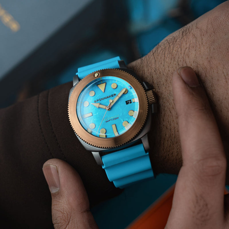 Hull Titanium Bronze Automatic Lapidary Limited Edition Blue Turquoise