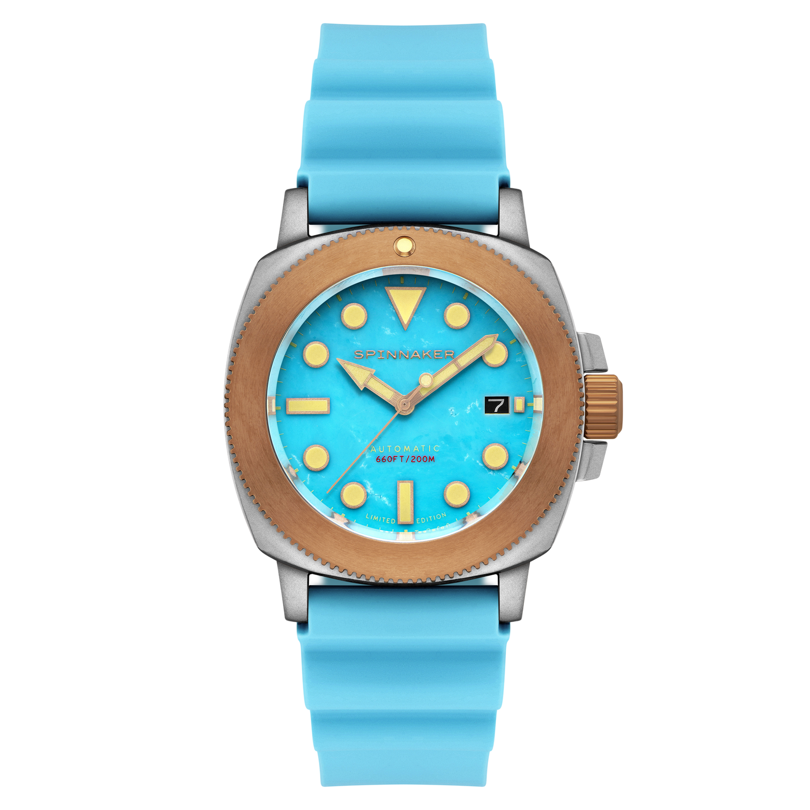 Hull Titanium Bronze Automatic Lapidary Limited Edition Blue Turquoise