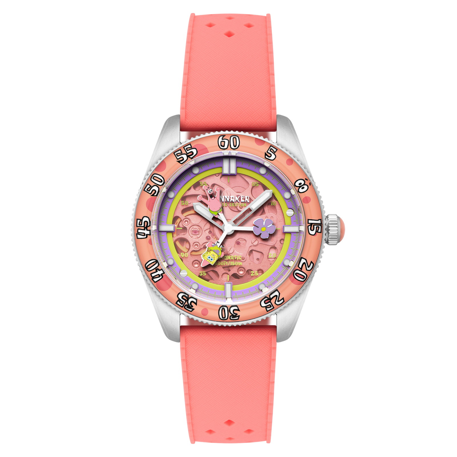 Croft Mid-size Skeleton Automatic SpongeBob SquarePants Peek-a-boo Limited Edition Seastar Sundial