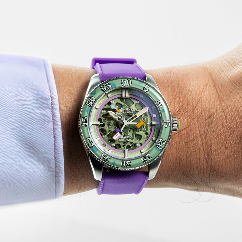 Croft Mid-size Skeleton Automatic SpongeBob SquarePants Peek-a-boo Limited Edition Sour Seconds