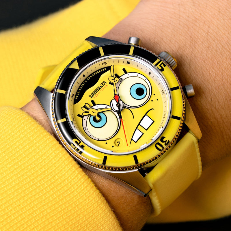 Fleuss Chronograph Spongebob Squarepants Eyedial Limited Edition Eye Spy Yellow