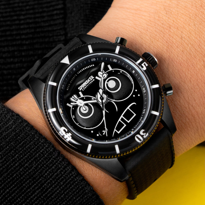 Fleuss Chronograph Spongebob Squarepants Eyedial Limited Edition Eye Spy Black