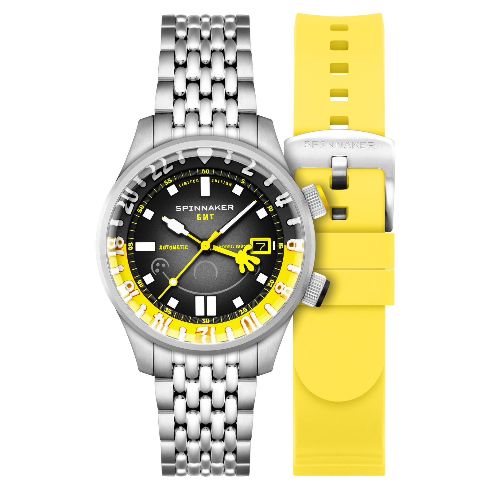 Bradner GMT Automatic SpongeBob SquarePants Bubbly Grins Limited Edition Spongebob Yellow