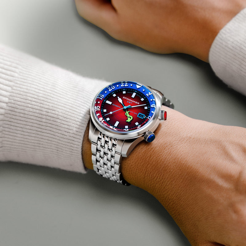 Bradner GMT Automatic SpongeBob SquarePants Bubbly Grins Limited Edition Mr. Krabs Red