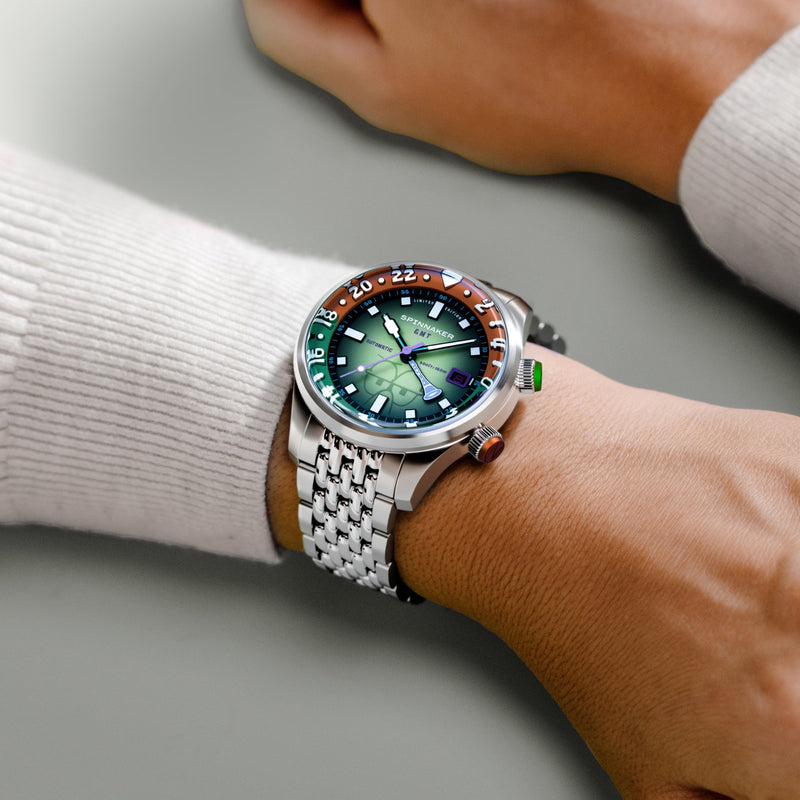 Bradner GMT Automatic SpongeBob SquarePants Bubbly Grins Limited Edition Squidward Green