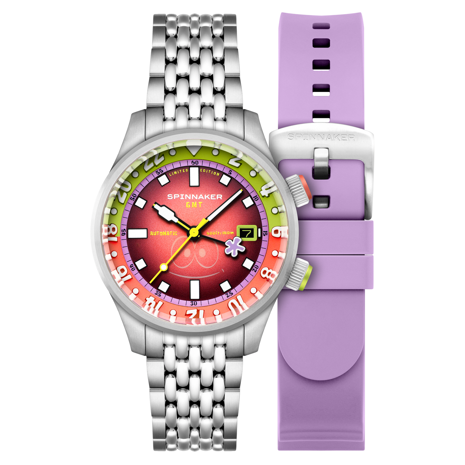 Bradner GMT Automatic SpongeBob SquarePants Bubbly Grins Limited Edition Patrick Pink