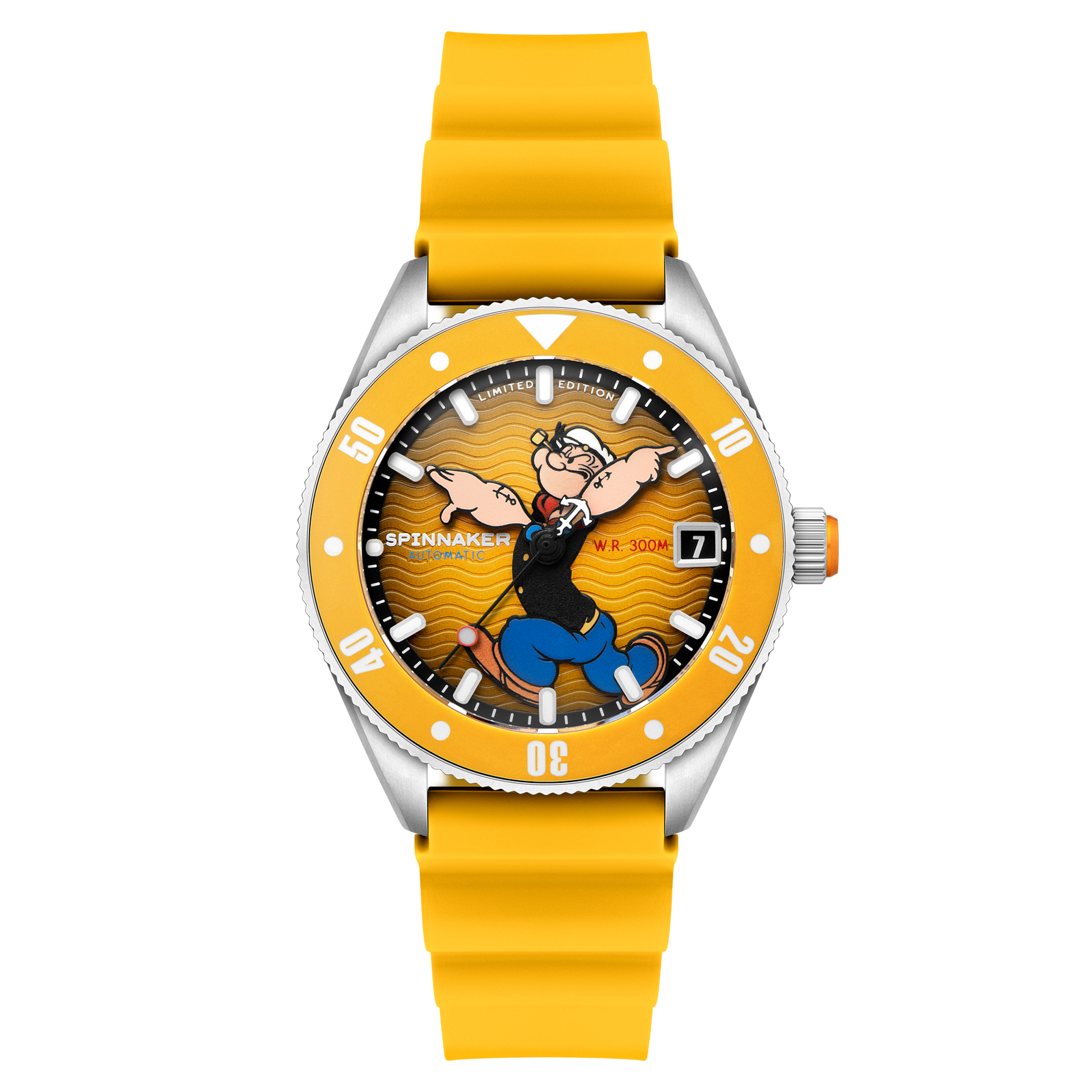 Challenger Automatic Popeye Anchor Arms Limited Edition Corncob Yellow