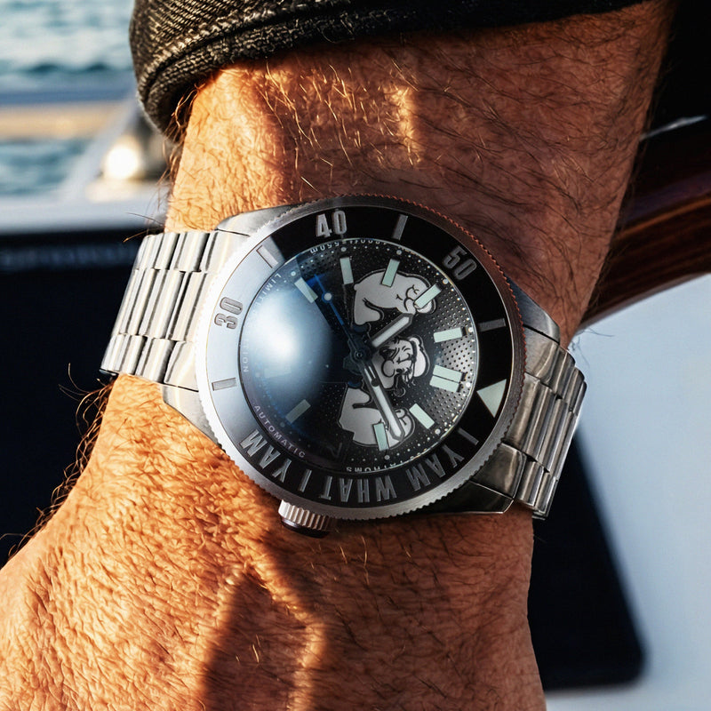 Piccard Automatic Popeye Forearm Fury Limited Edition Barnacle Black