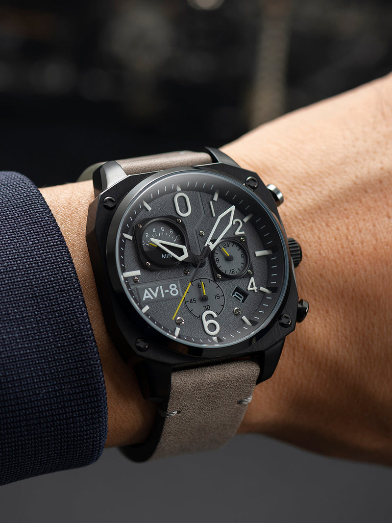 Hawker Hunter Retrograde Chronograph Sea Gray