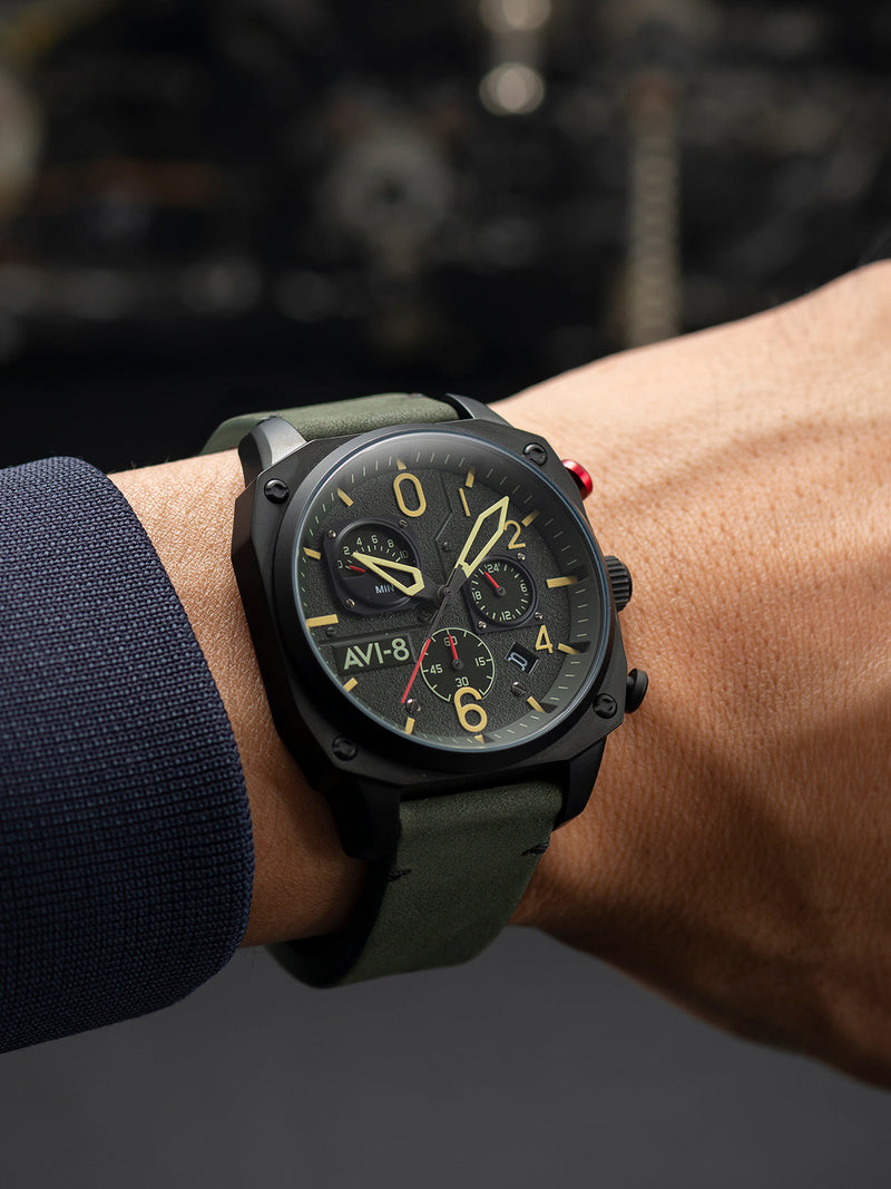 DEEP GREEN BLACK RETROGRADE CHRONOGRAPH 1