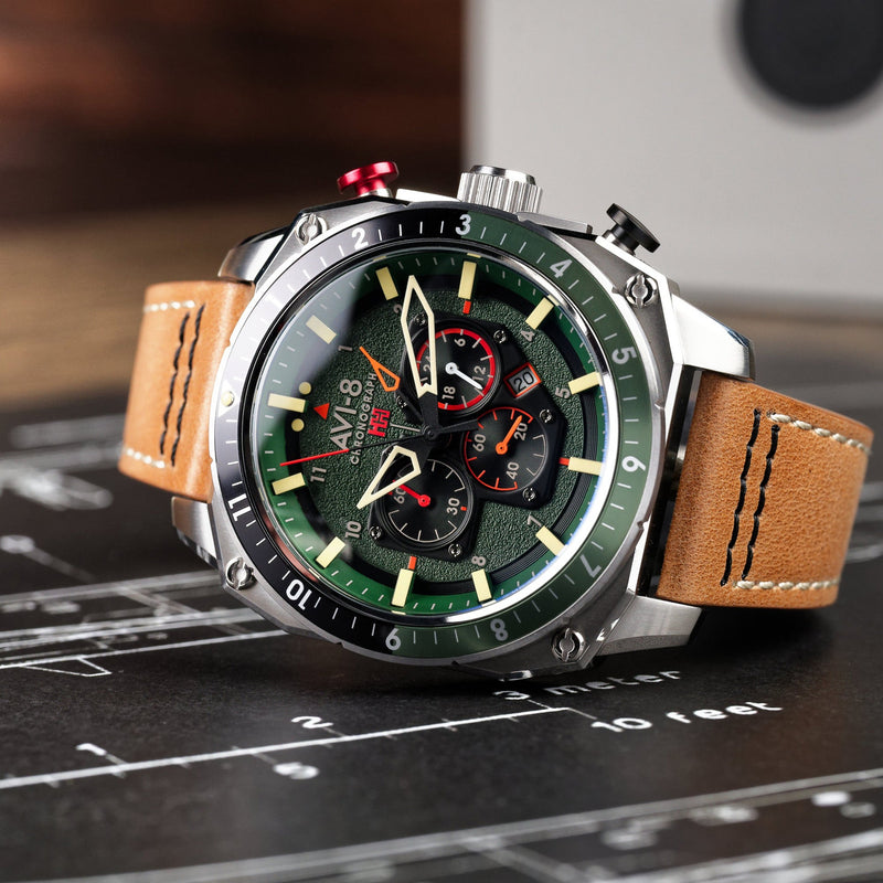 Hawker Hunter Atlas Dual Time Chronograph Forest