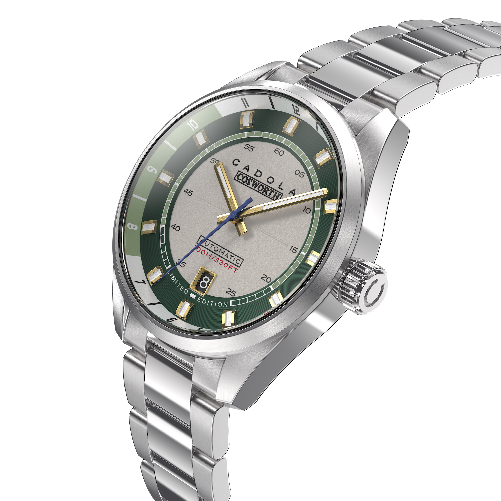 DFV-Cosworth Helmet Watch Winder Automatic Limited Edition Green Set