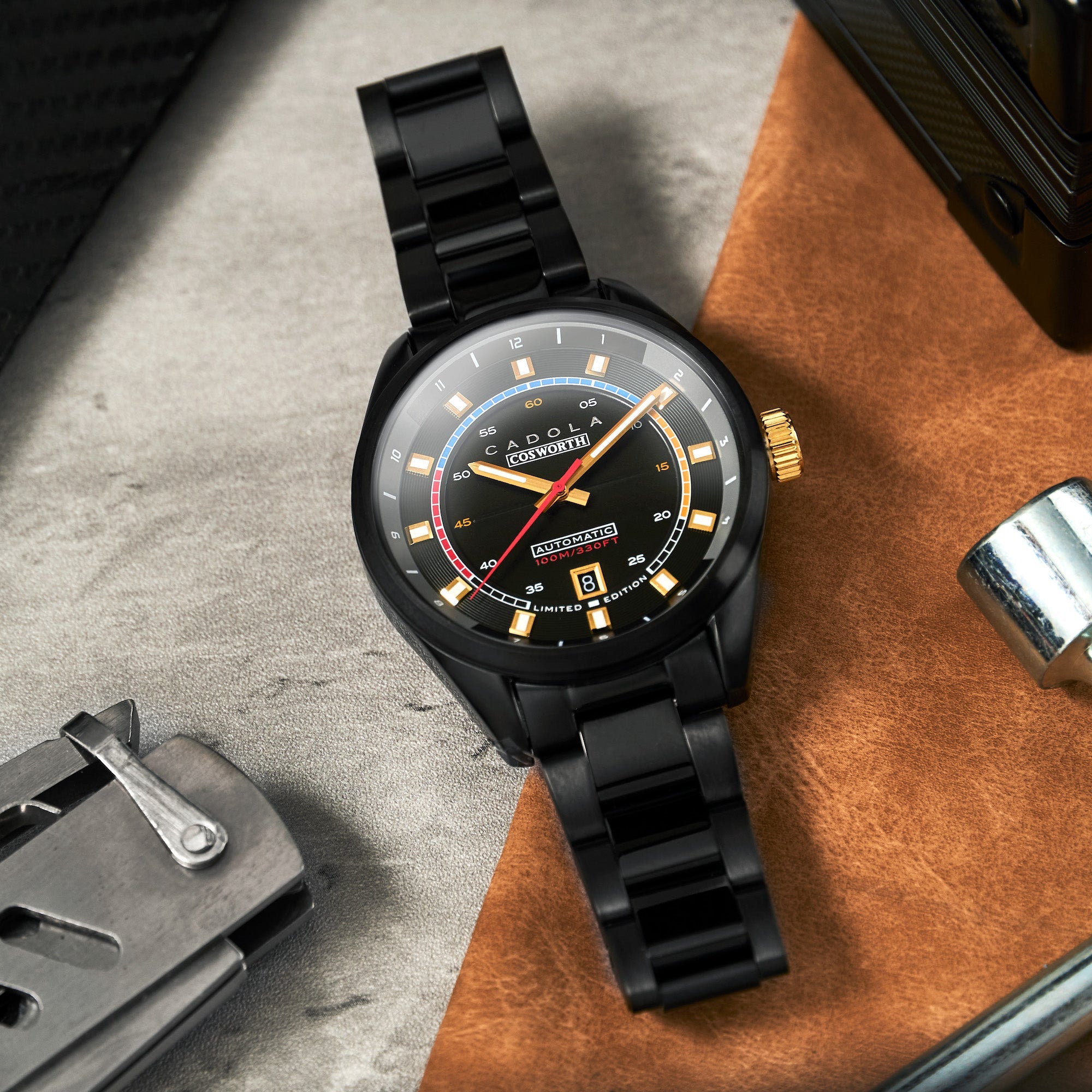 DFV-Cosworth Helmet Watch Winder Automatic Limited Edition James Set