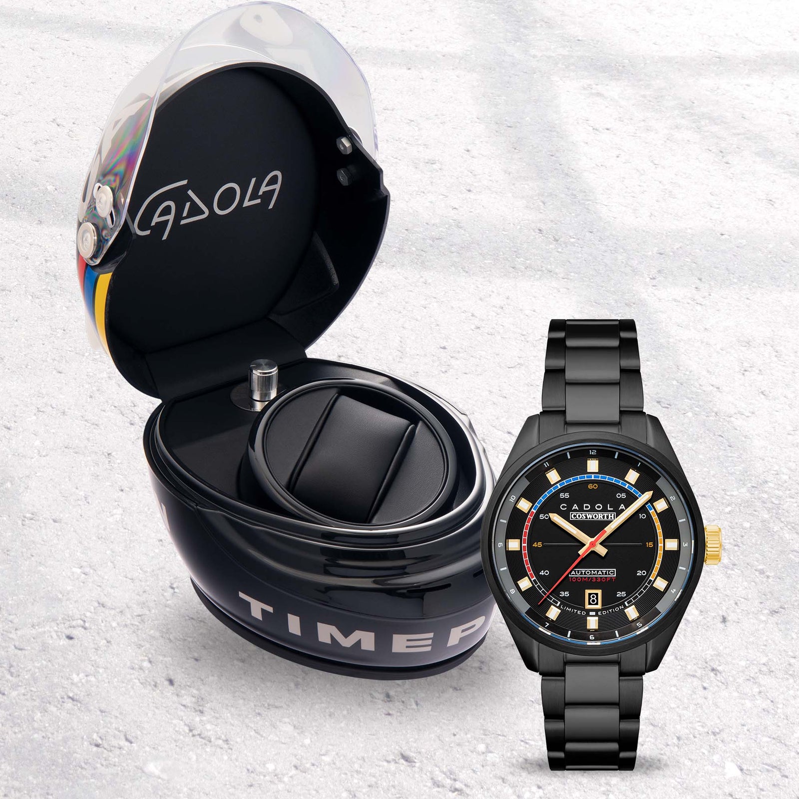 DFV-Cosworth Helmet Watch Winder Automatic Limited Edition James Set