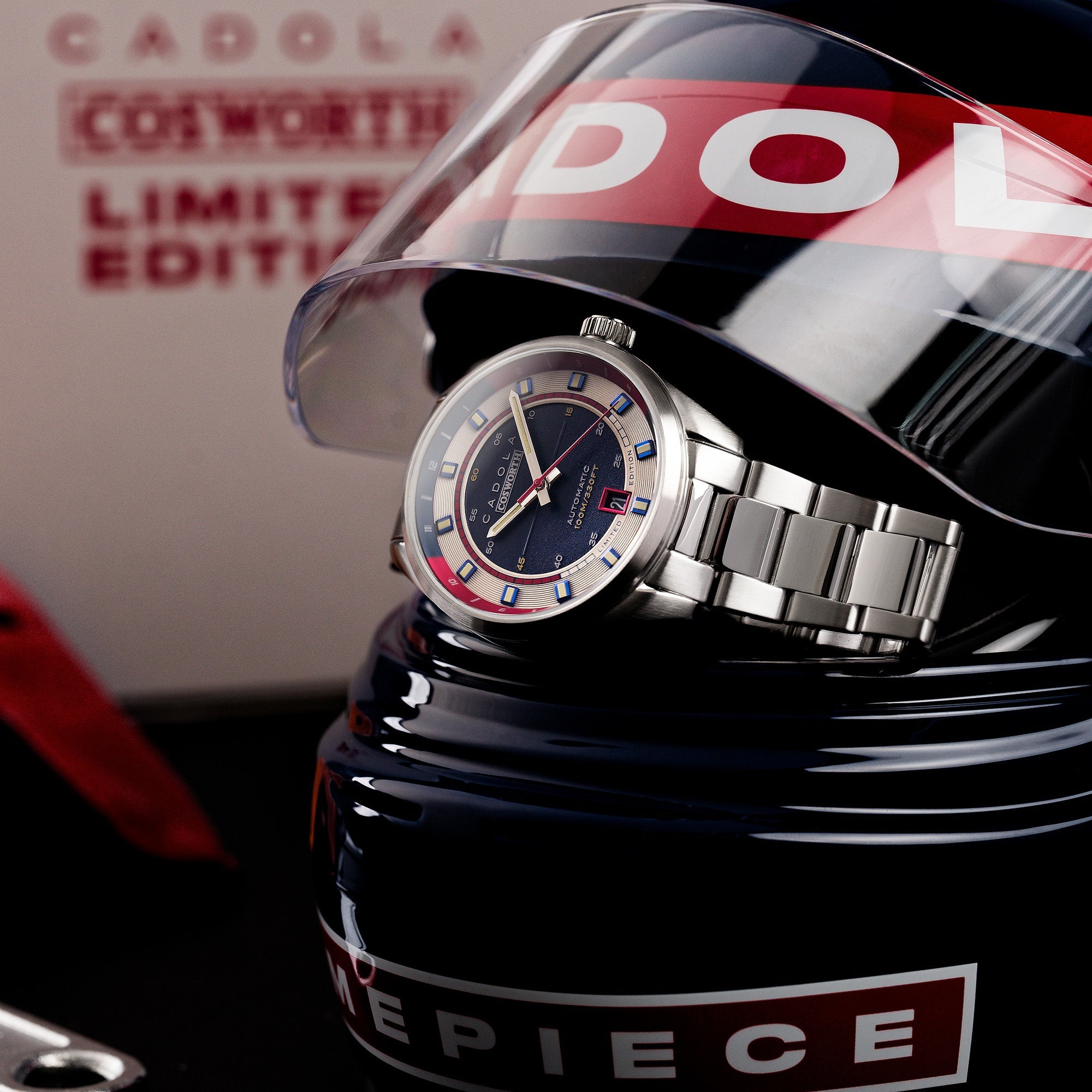 DFV-Cosworth Helmet Watch Winder Automatic Limited Edition Alain