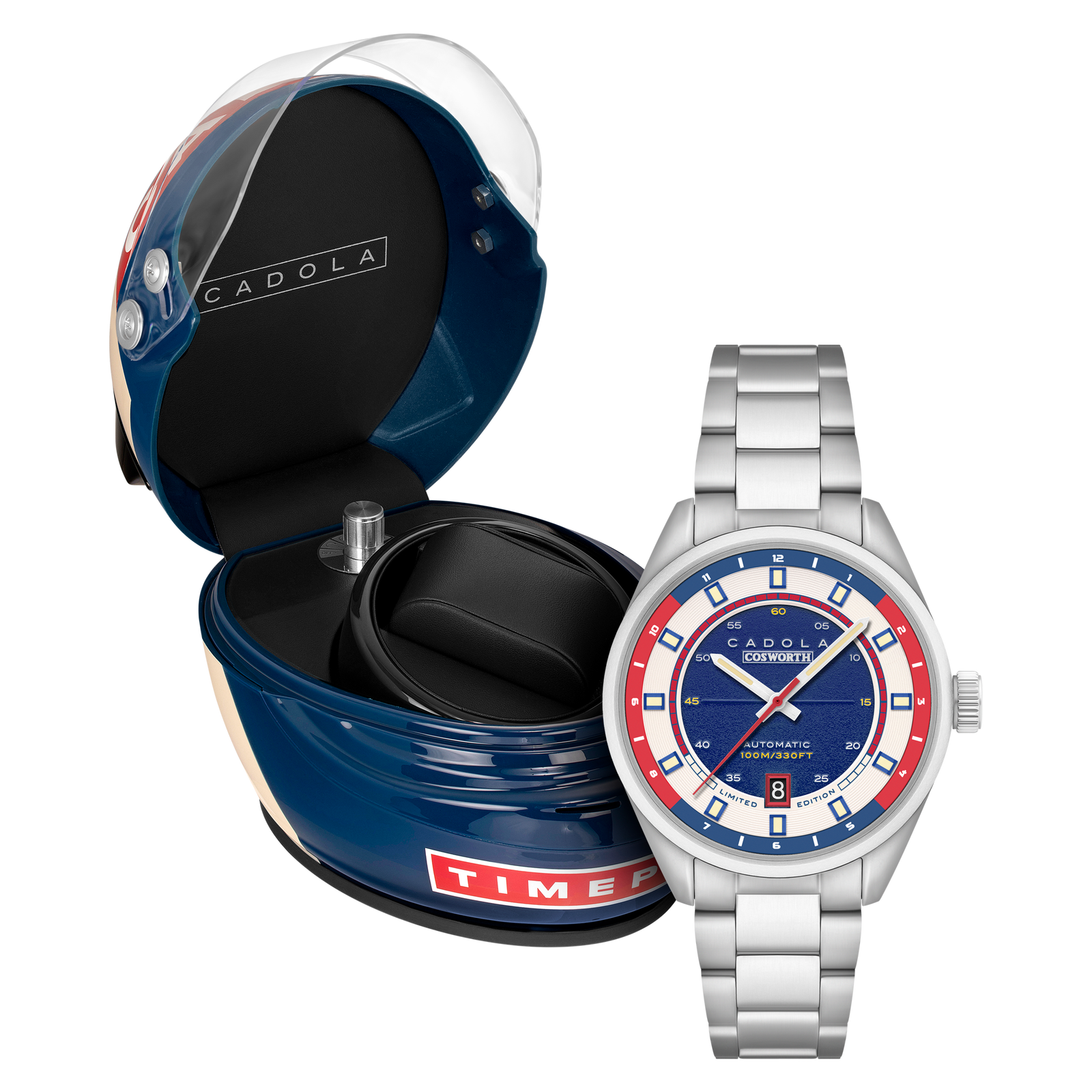 DFV-Cosworth Helmet Watch Winder Automatic Limited Edition Alain