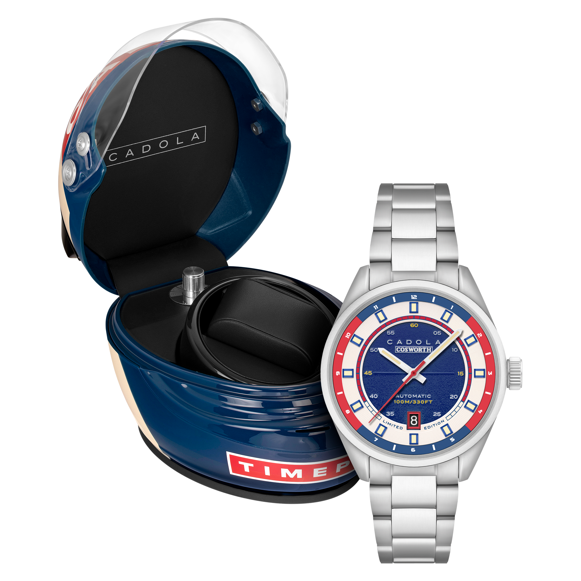 DFV-Cosworth Helmet Watch Winder Automatic Limited Edition Alain