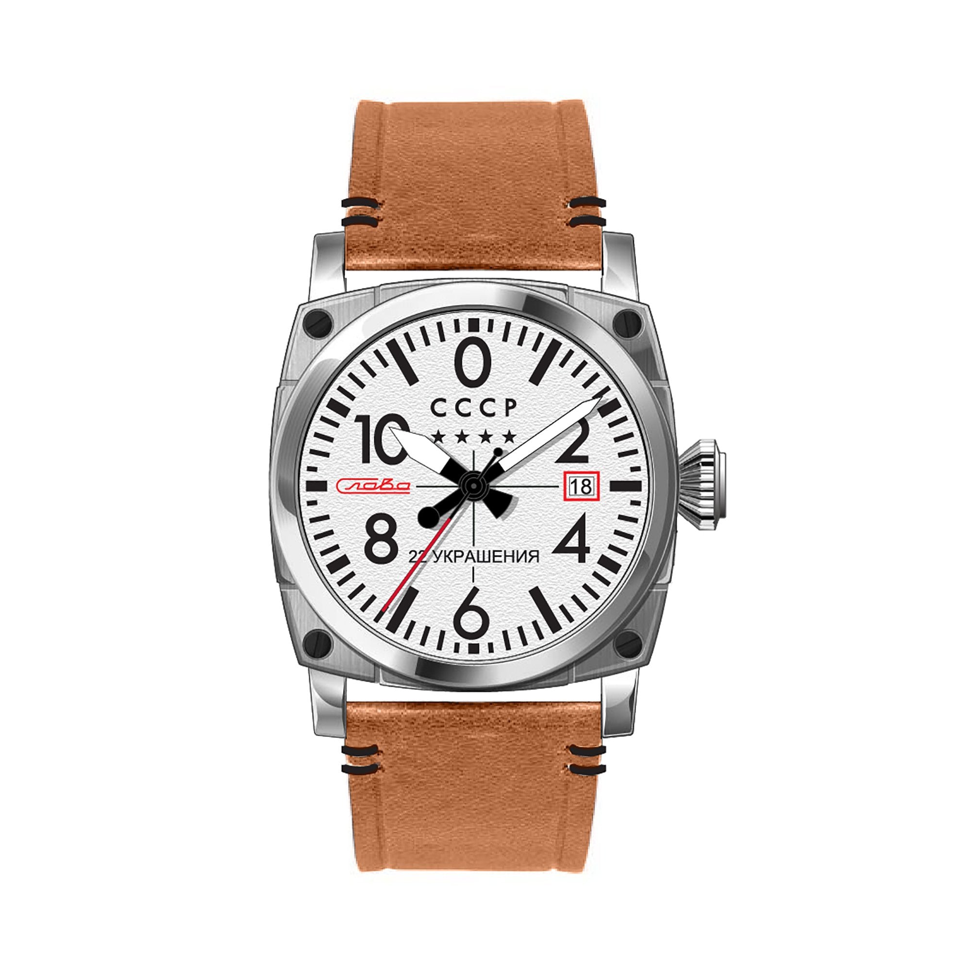 Aviation Gurevich Silver White / Brown