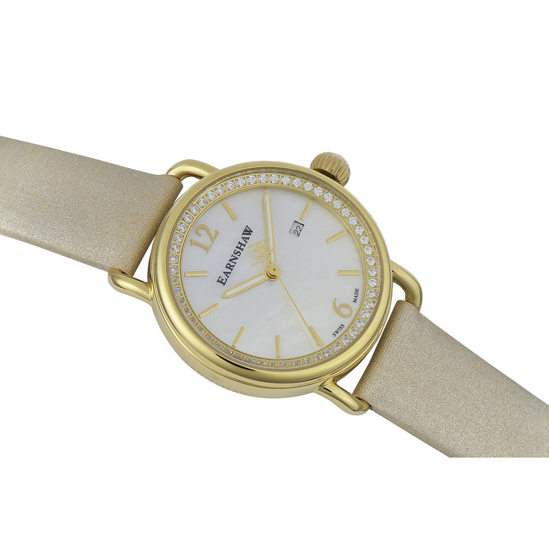 Ladies Investigator 3 Hands Date Gold Cream