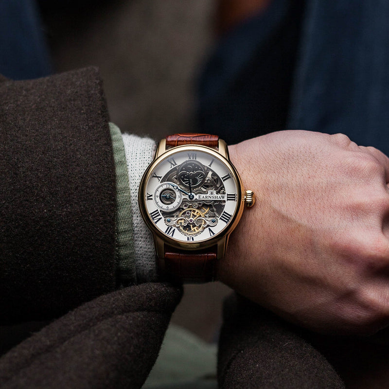 Heritage Longitude Automatic Skeleton Medallion Gold