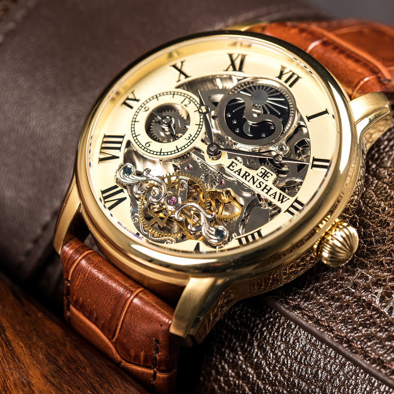 Heritage Longitude Automatic Skeleton Golden Champagne