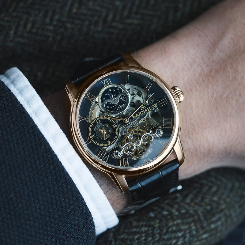 Heritage Longitude Automatic Skeleton Tuxedo Black