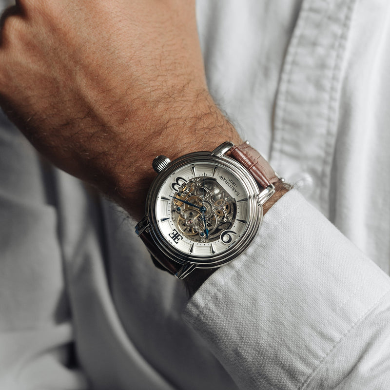 Heritage Longcase Grande Skeleton Automatic Cloud White