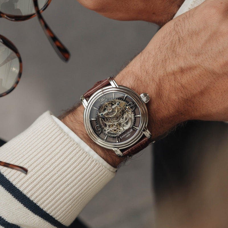 Heritage Longcase Grande Skeleton Automatic Tar Black