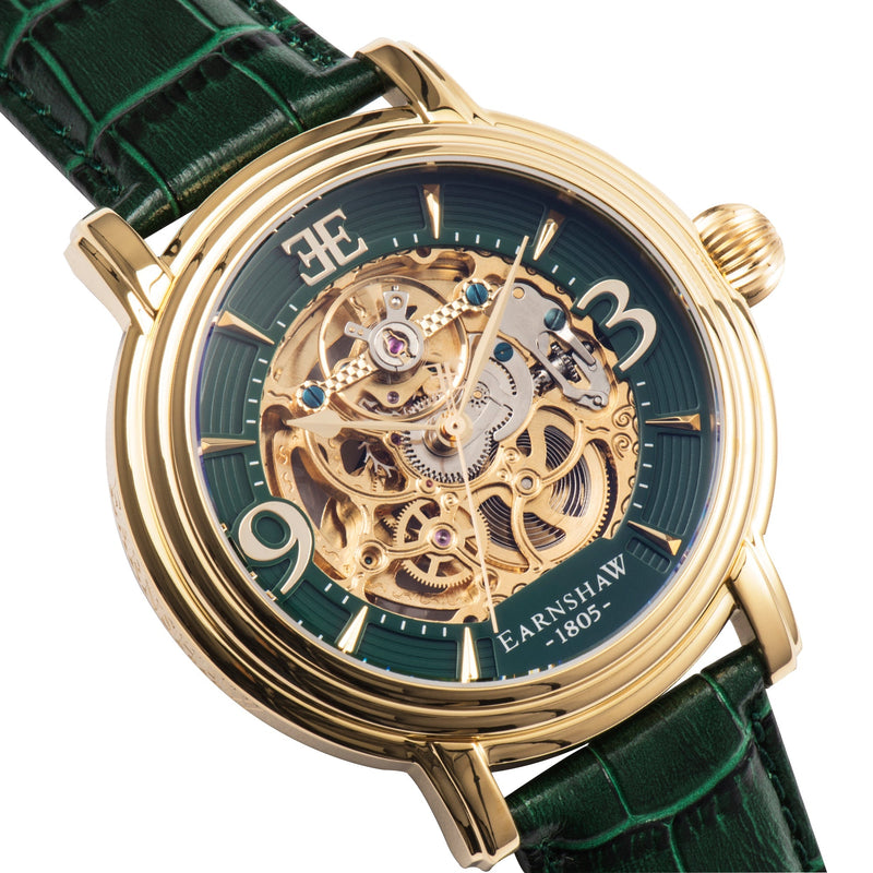 Heritage Longcase Grande Skeleton Automatic Emerald Green