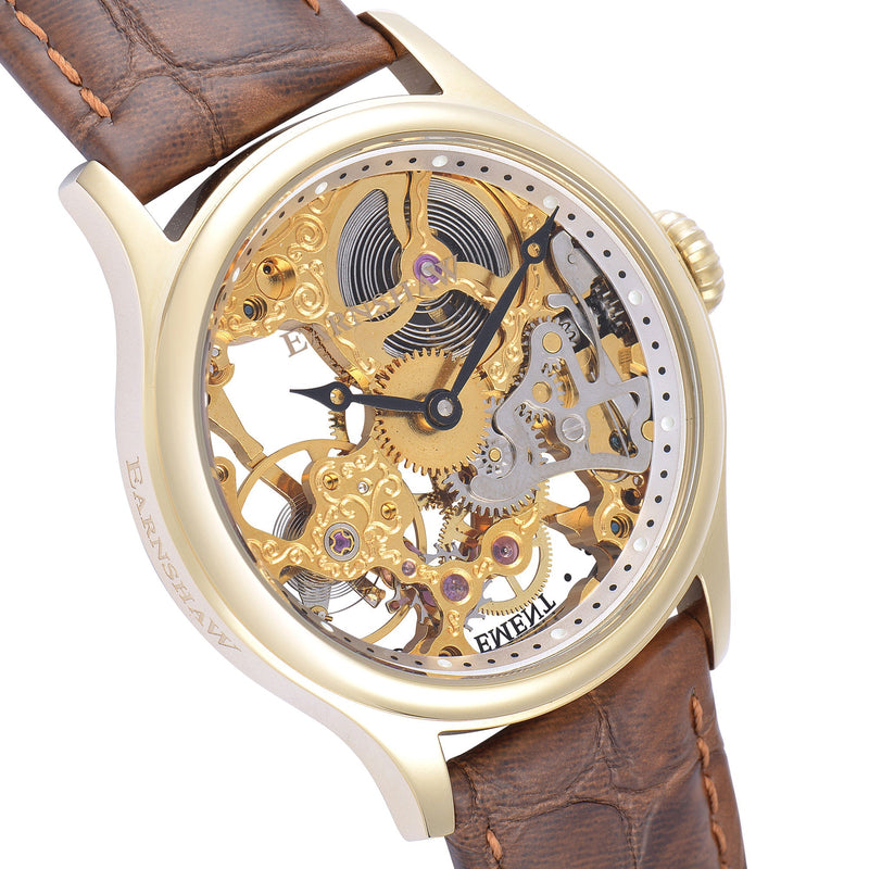 Heritage Bauer Mechanical Skeleton Structured Gold