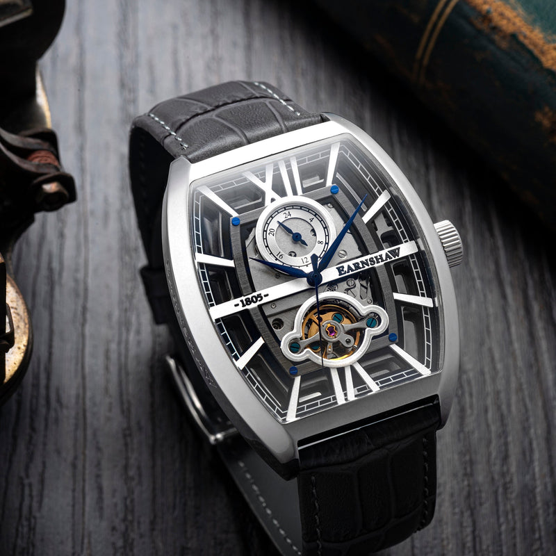 Heritage Holborn Boulton Skeleton Automatic Smoke Grey
