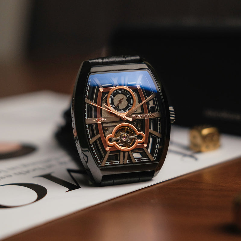 Heritage Holborn Boulton Skeleton Automatic Sable Black
