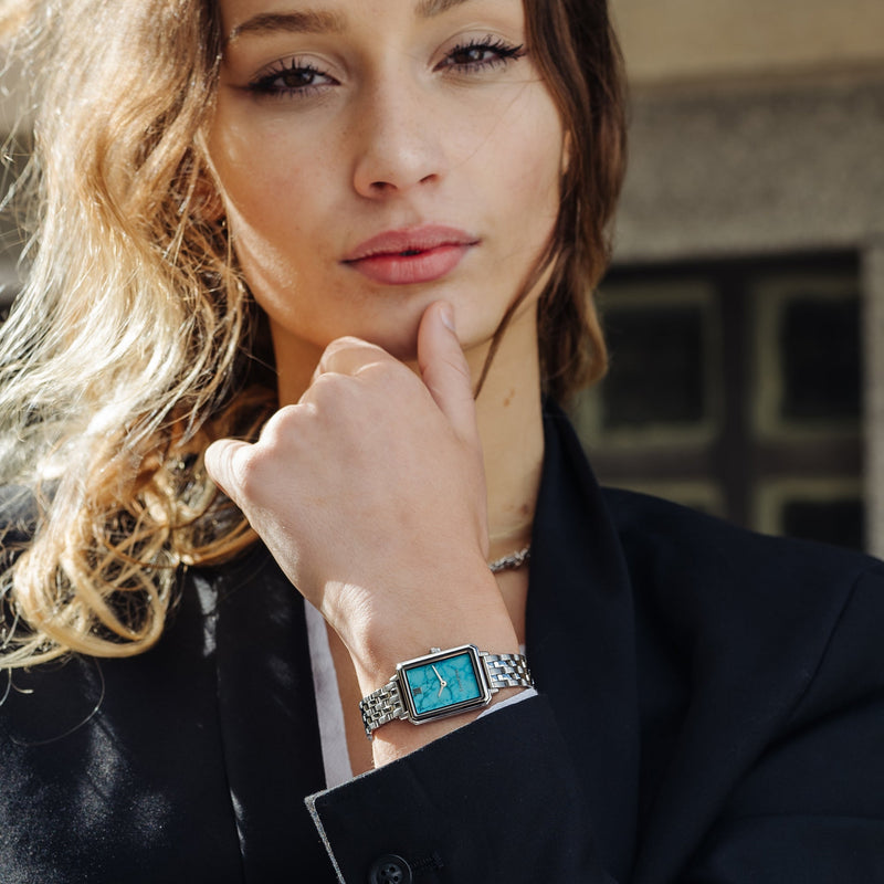 Ladies Emmeline Quartz 2 Hands Turquoise