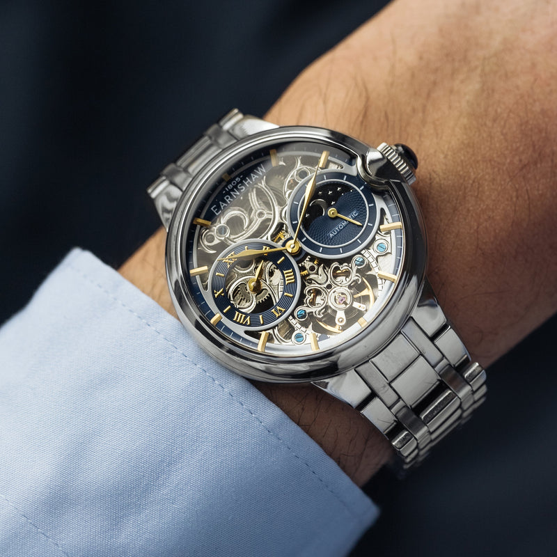 Nobility Barallier Sun Moon Dual Time Automatic Skeleton Black