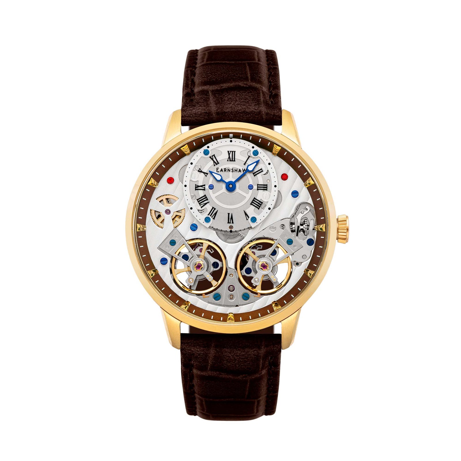Heritage Brewster Double Barrel Automatic Mahogany Gold