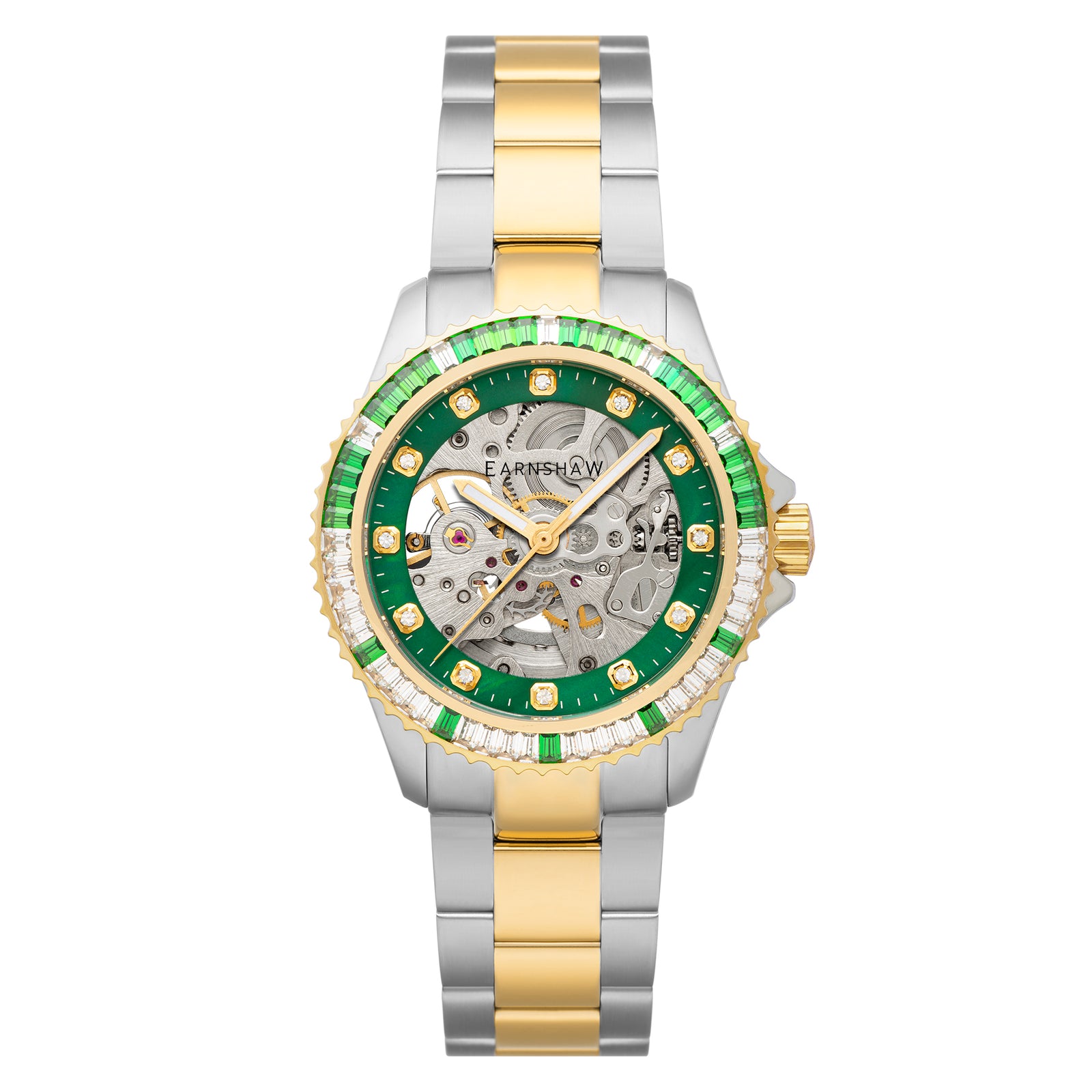 Ladies Martineau Skeleton Automatic Lime Crystal