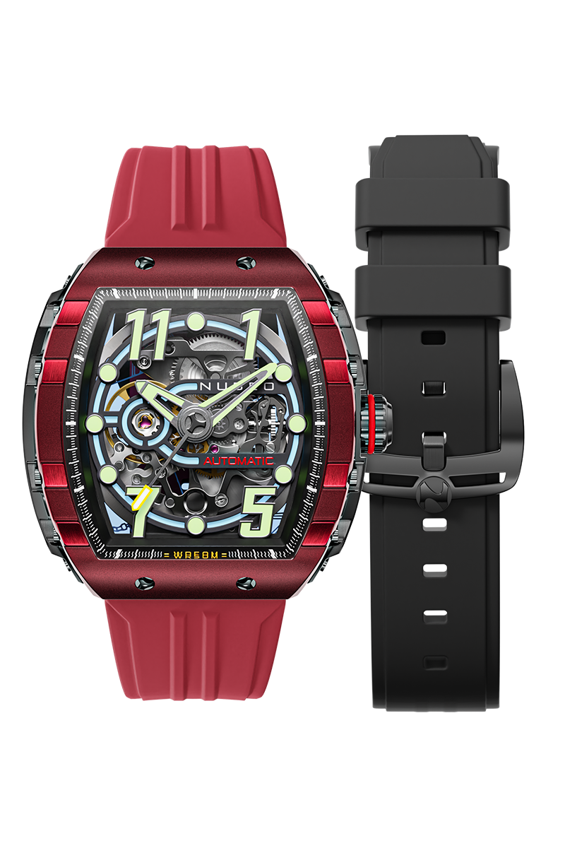 Magellan Vision Skeleton Automatic Limited Edition Burnt Red