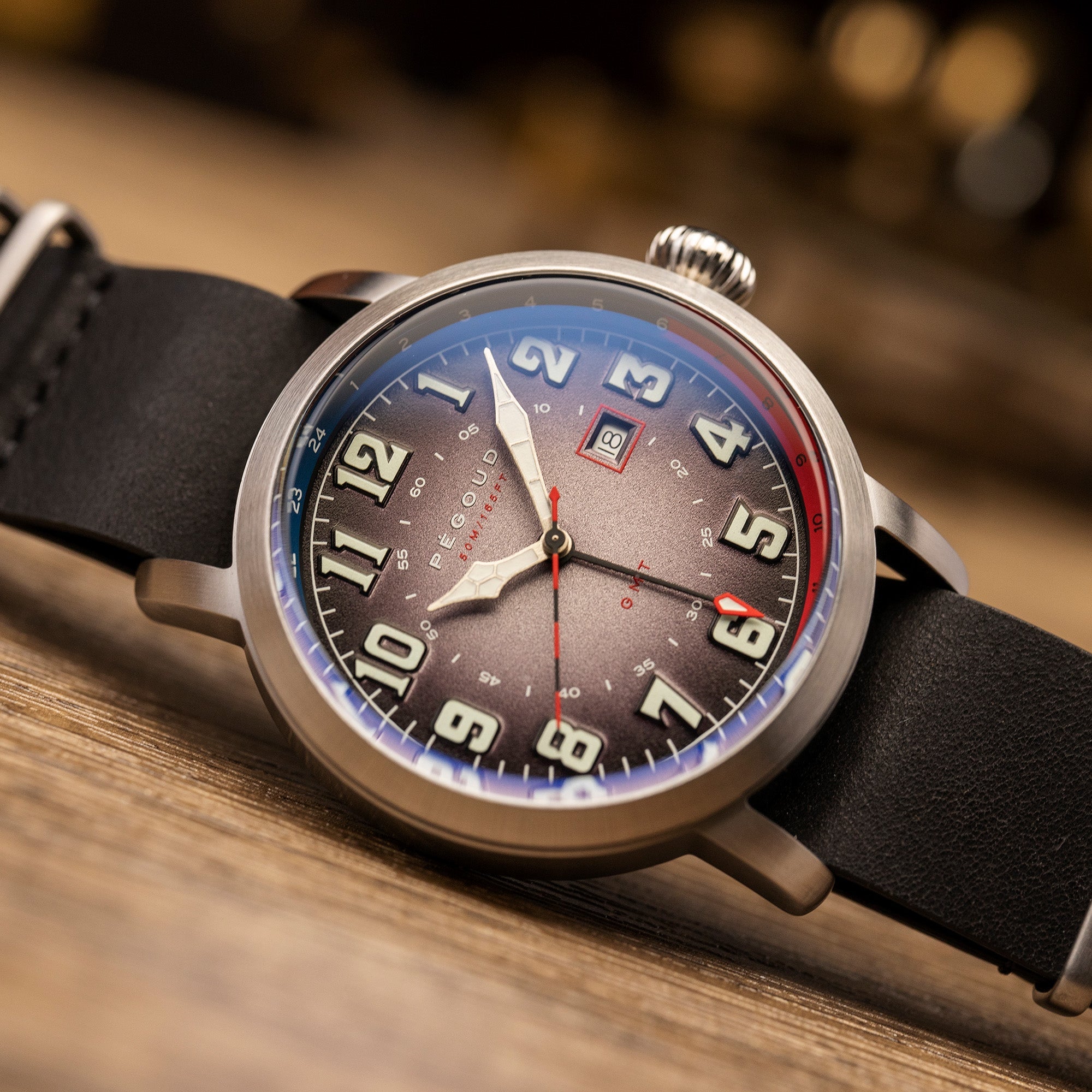 Première GMT Swiss Parts Quartz FumÃåe Black