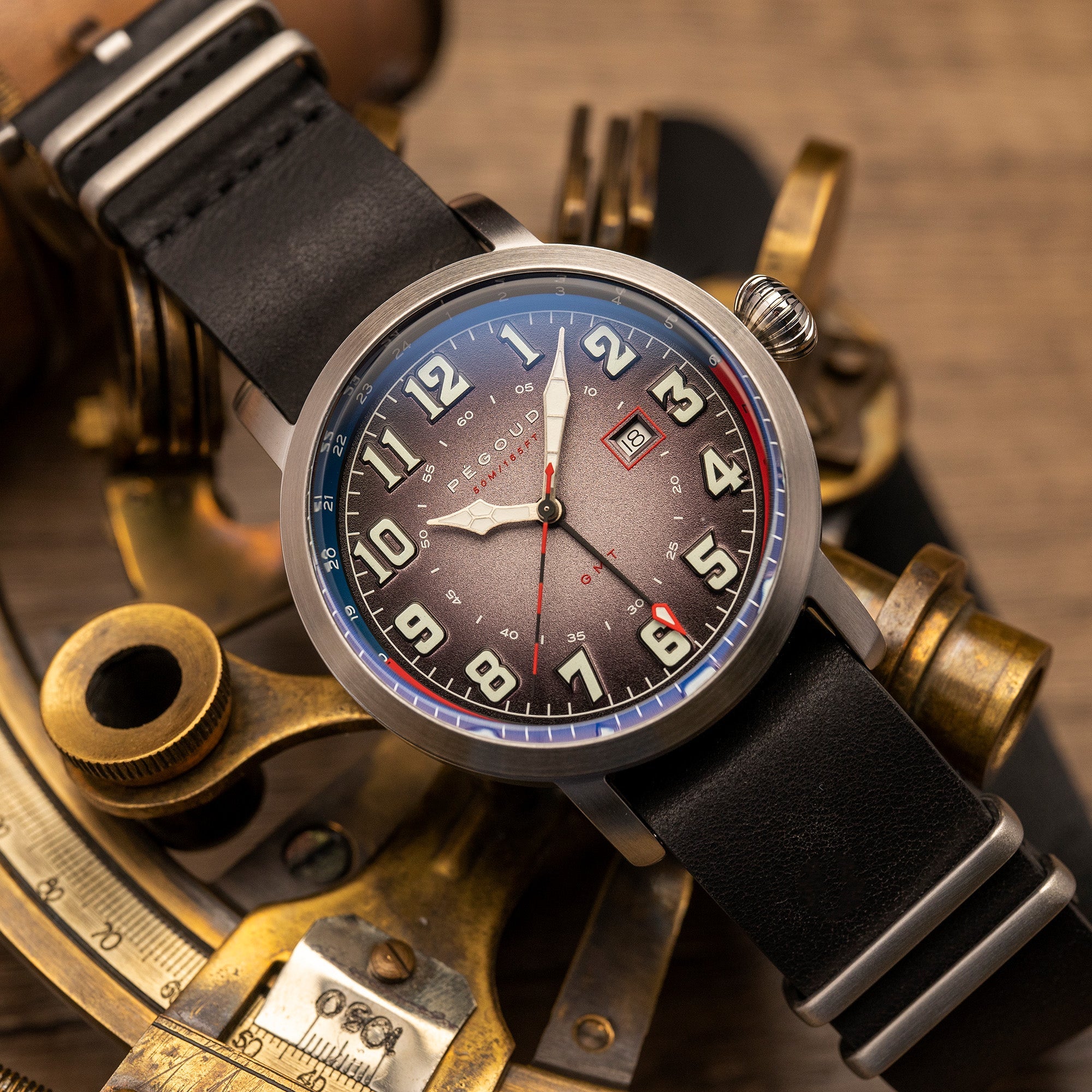 Première GMT Swiss Parts Quartz FumÃåe Black
