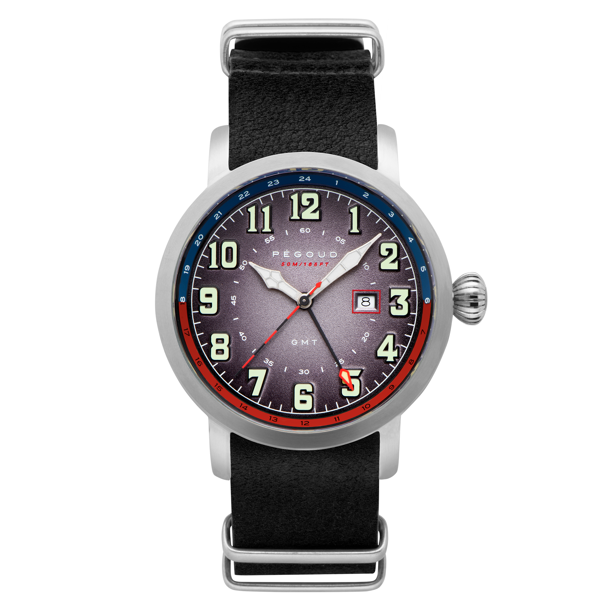 Première GMT Swiss Parts Quartz FumÃåe Black