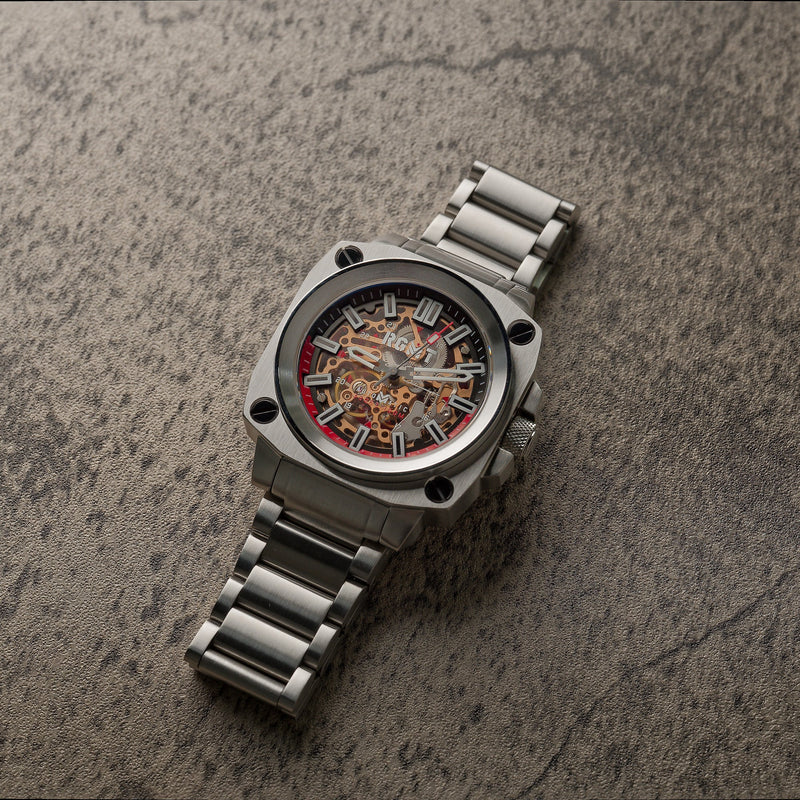 Altimeter Skeleton Automatic Black Red