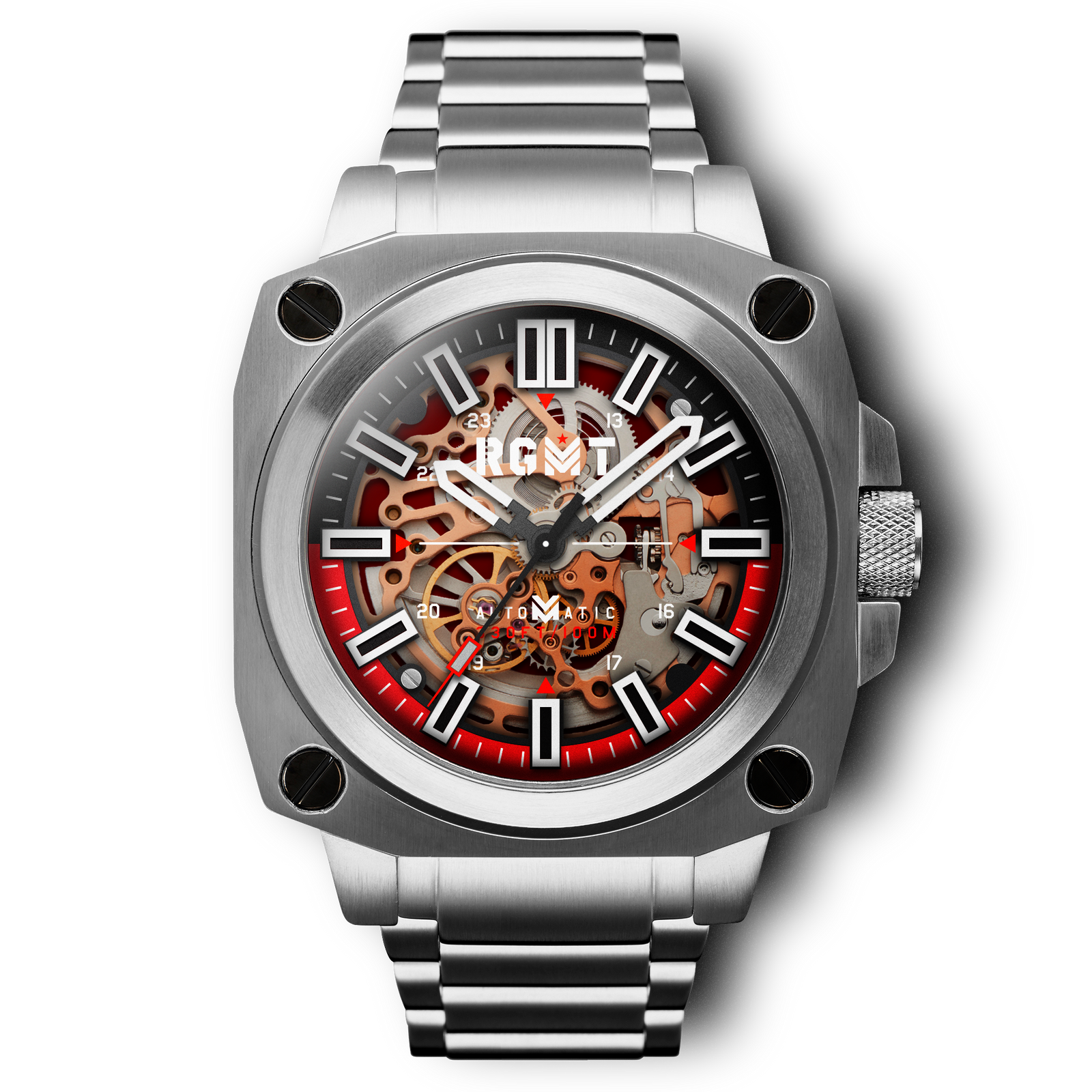 Altimeter Skeleton Automatic Black Red