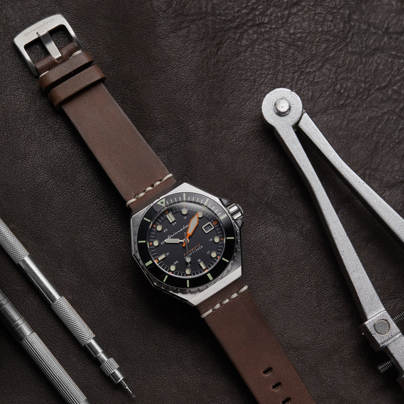 Strap Program Mariano Italian Made Leather Strap  Saddle Brown