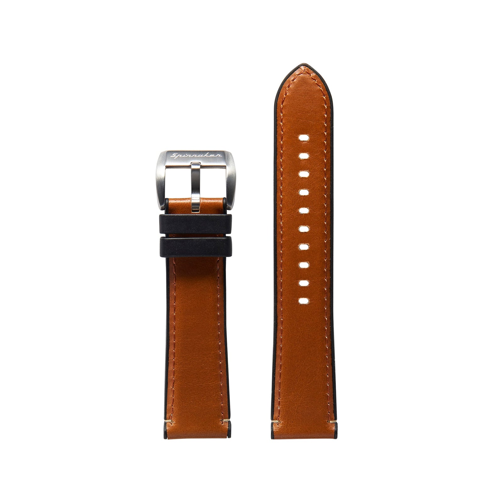 Strap Program Durevole Rubber /Leather Hybrid Strap  Tan