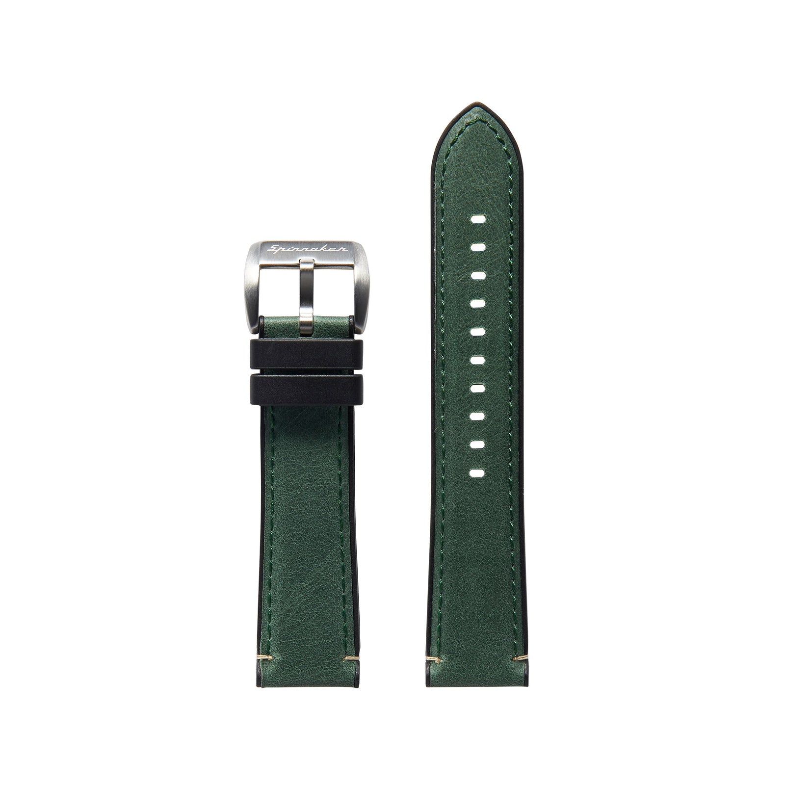 Strap Program Durevole Rubber /Leather Hybrid Strap  Military Green